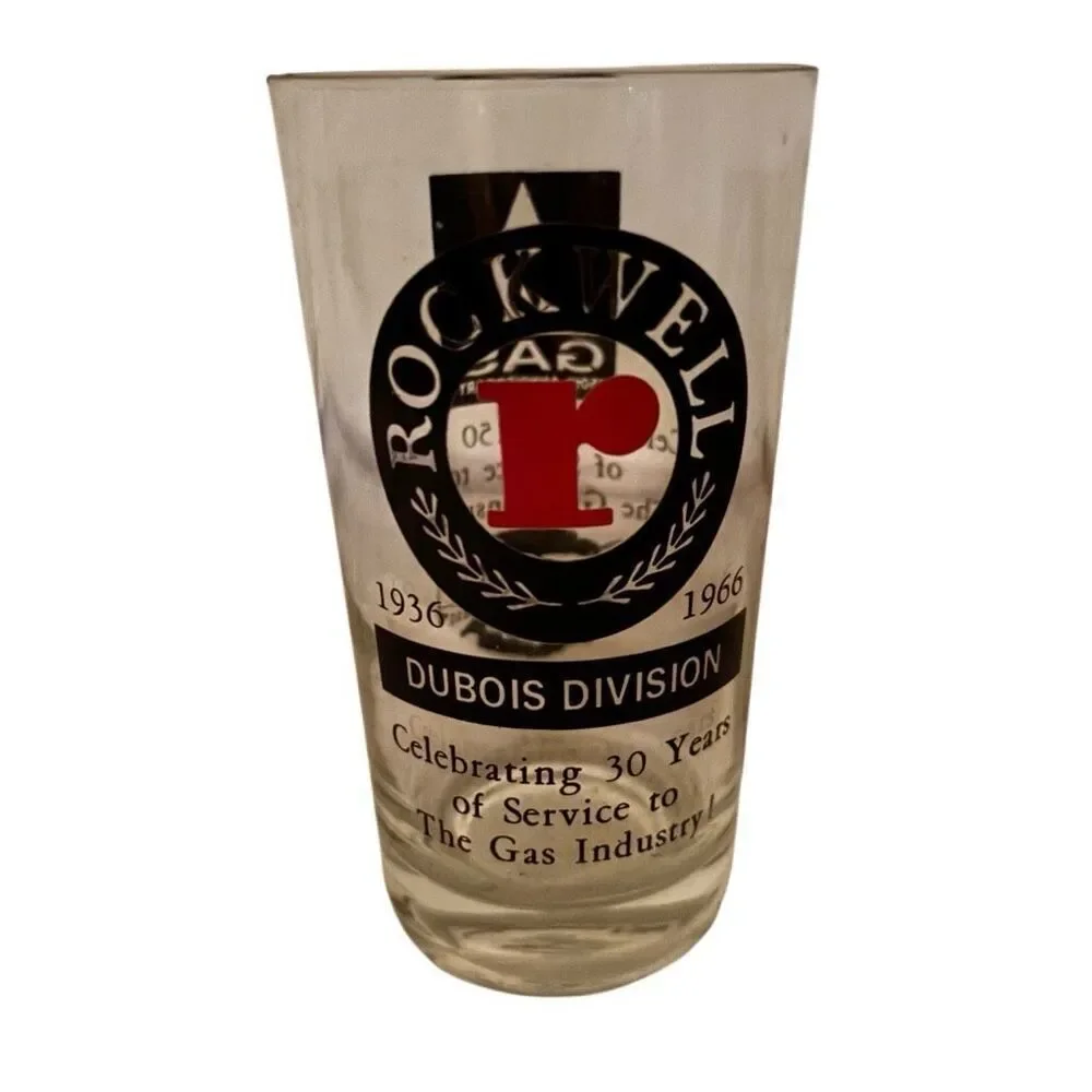 Rockwell DuBois Division 30th Anniversary Glass 1936-1966